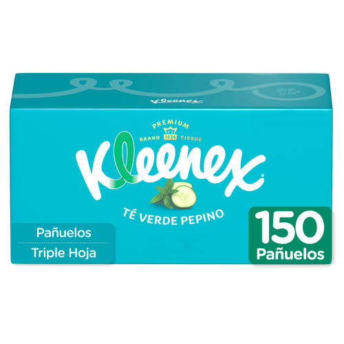 Pañuelos Faciales Kleenex Aromas Té Verde & Pepino -150 Uds