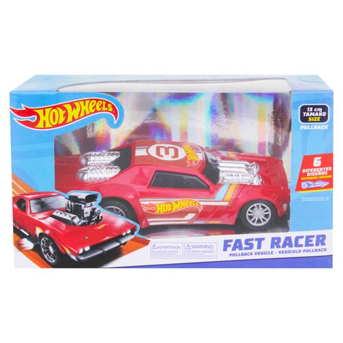 Vehículo Hot Wheels, Pullback -13 cm