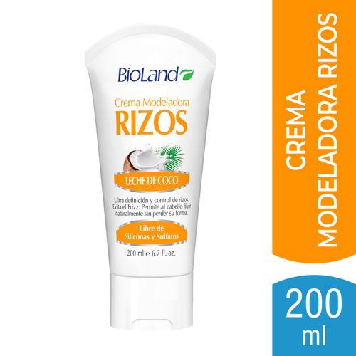 Modeladora Para Rizos Bioland Con Leche De Coco - 200 ml