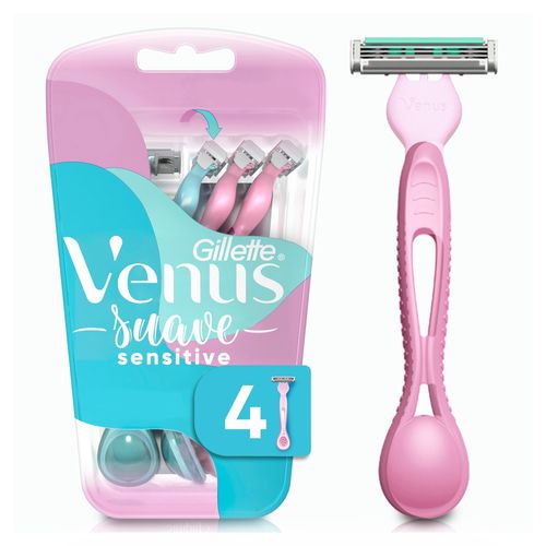 Rasuradora Gillette Venus Suave Sensitive Para Depilar - 4 Unidades