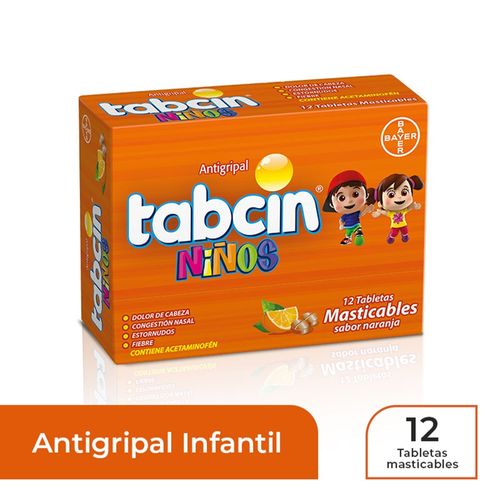 Antigripal Infantil Tabcin niños masticable -12 tabletas