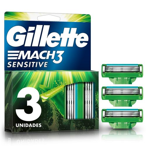 Repuestos para Rasuradora Gillette Mach3 Sensitive -3 Uds