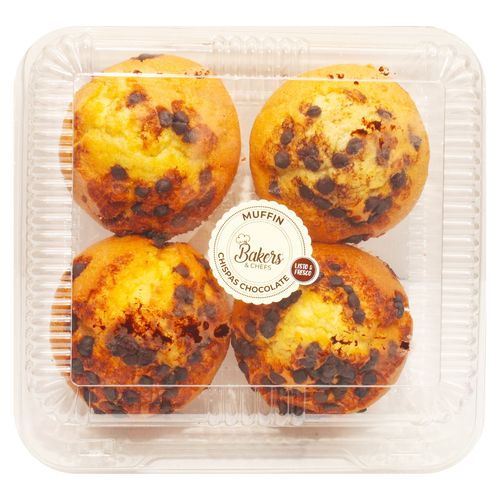 Muffin Chispas Chocolate Pack 4 - Unidad