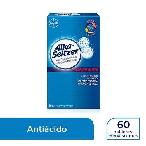 Antiácido Alka Seltzer original -60 tabletas