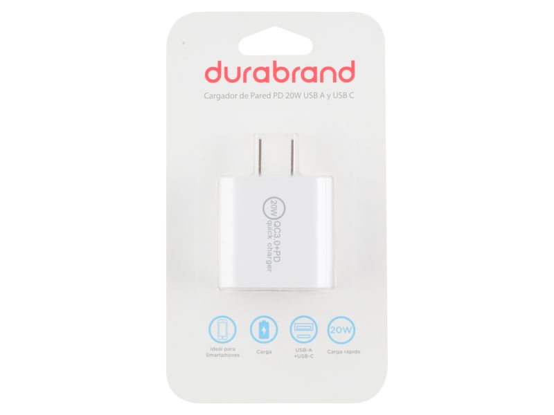 Durabrand-Cargador-Pared-Pd-20W-Usb-A-Cargador-Durabrand-De-Pared-20W-Usb-A-1-34256