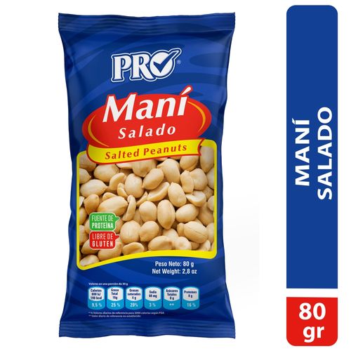 Mani Pro Salado Bolsa - 80 g