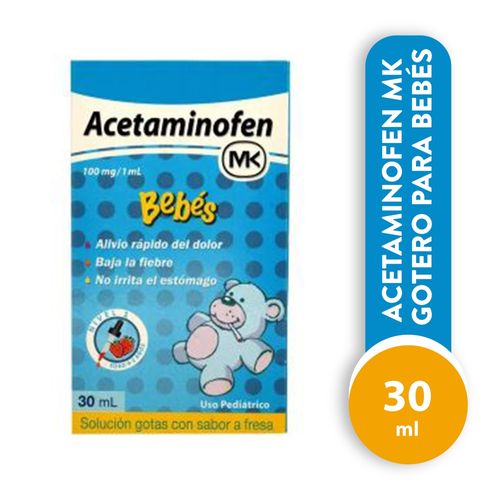 Acetaminoden MK Gotero para Bebés 100 mg - 30 ml