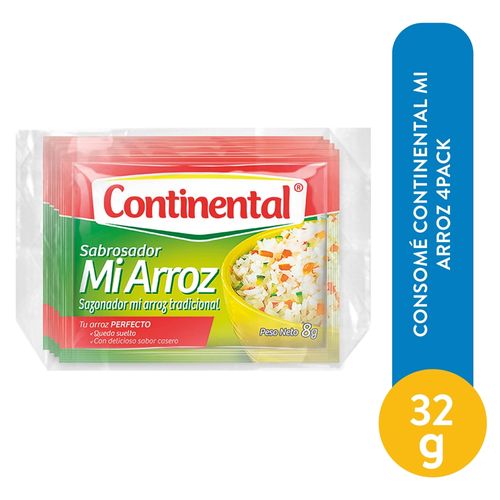 Consome Continental Mi Arroz 4Pack 32 g