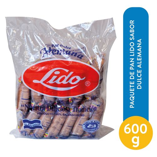 Paquete De Pan Lido Sabor Dulce Alemana - 600 g