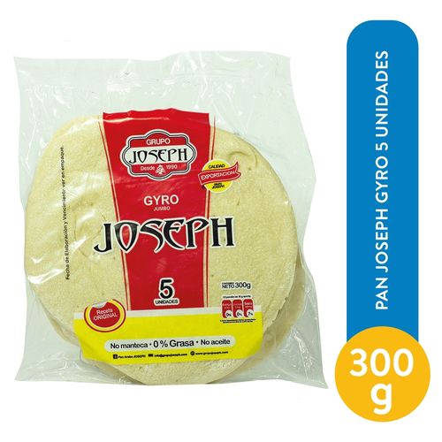 Pan Joseph Gyro 5 Unidades - 300 g