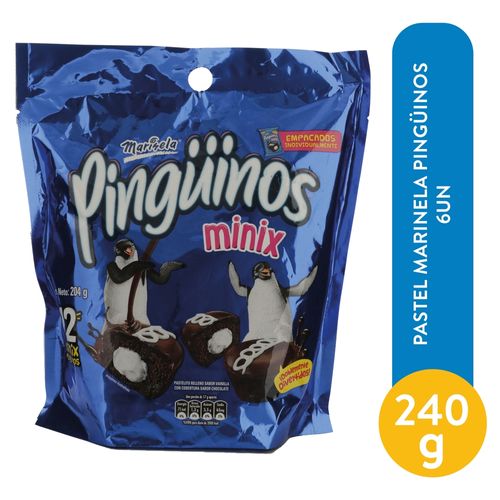 Pastel Marinela Pingüino 6 Unidades - 240 g