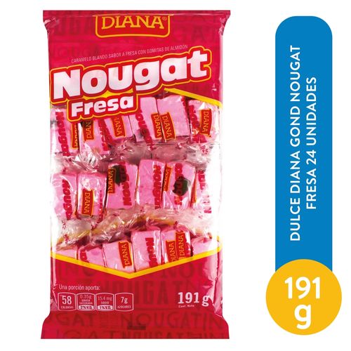 Dulce Diana Gond Nougat Fresa 24 Unidades - 191 g