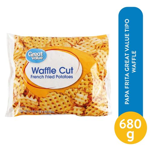 Papa Frita Great Value Tipo Waffle - 680 g