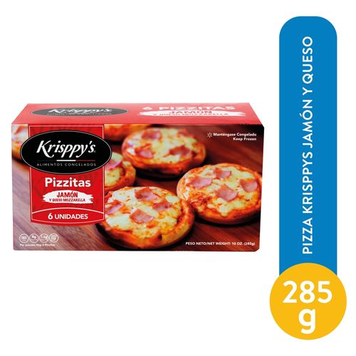 Pizza Krisppys de Jamón Y Queso - 6 Unidades