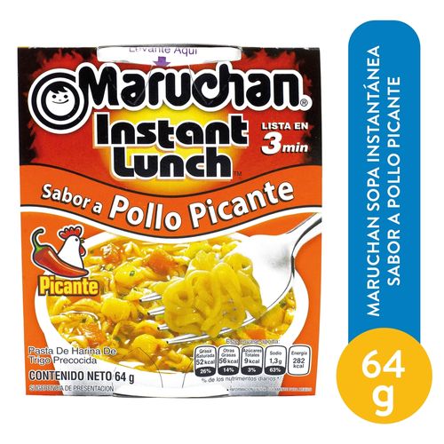 Maruchan Sopa Instantanea, Sabor A Pollo Picante 64 g