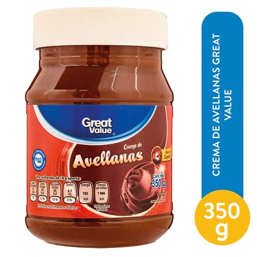 Crema Great Value De Avellanas - 350 g