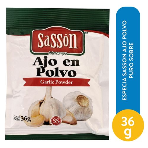 Especia Sasson Ajo Polvo Puro Sobre - 36 g