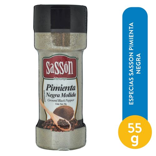 Especias Sassón Pimienta Negra Molida - 55 g