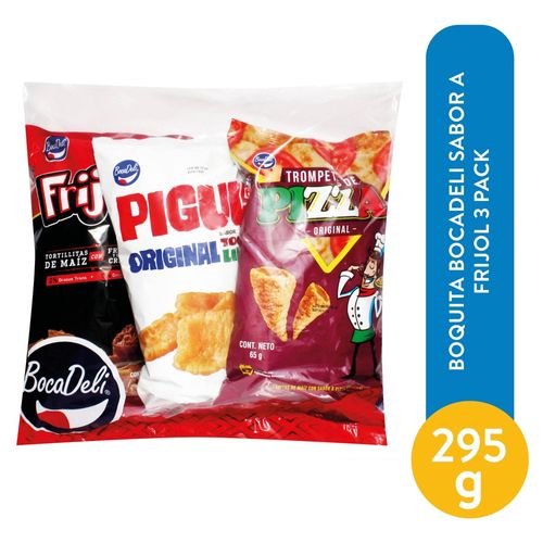 Boquita Bocadeli Sabor A Frijol 3 Pack - 295 g