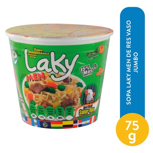 Sopa Laky Men De Res Vaso Jumbo - 75 g