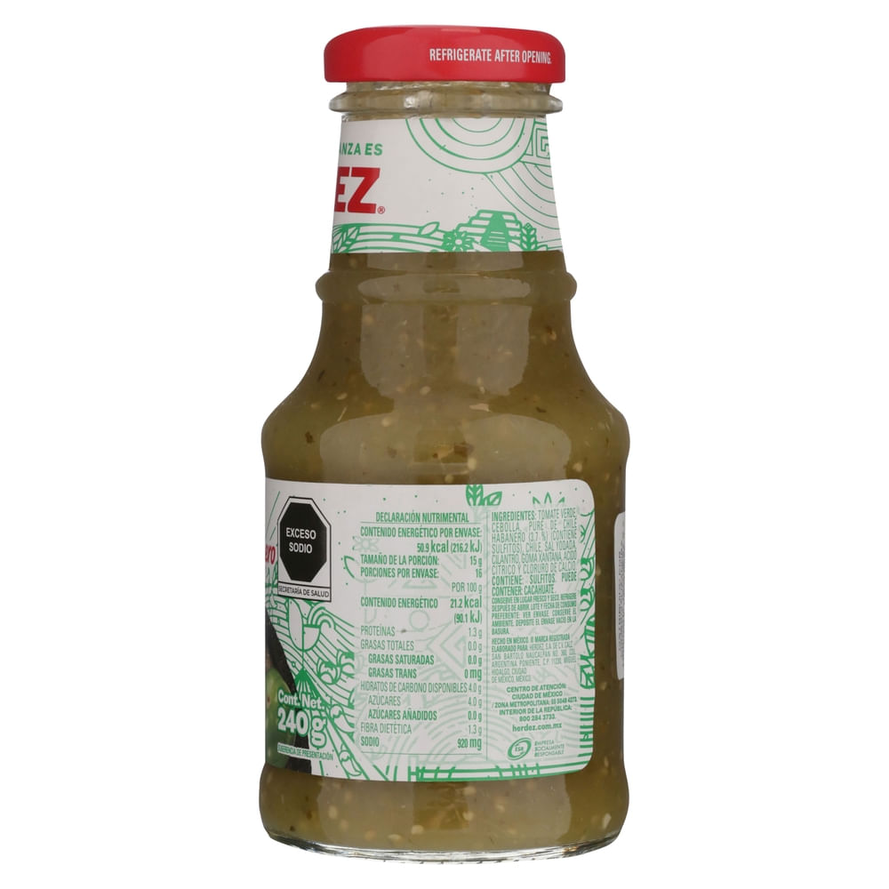 Comprar Salsa Herdez Verde Con Habanero 240 g Walmart Salvador
