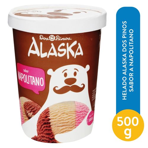 Helado Alaska Dos Pinos Sabor A Napolitano - 500 g