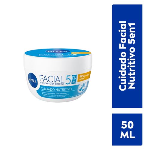 Crema Facial Nivea 5 En 1 Nutritivo -50 ml