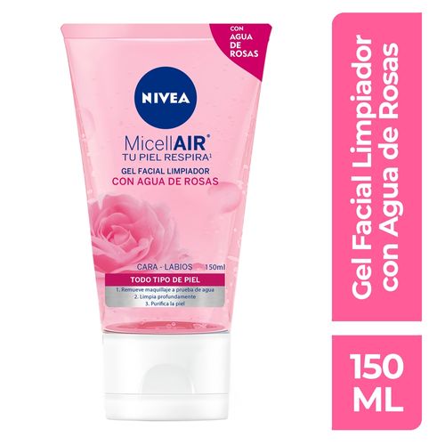 Gel Facial Nivea Limpiador Con Agua De Rosas Todo Tipo Piel - 150 ml