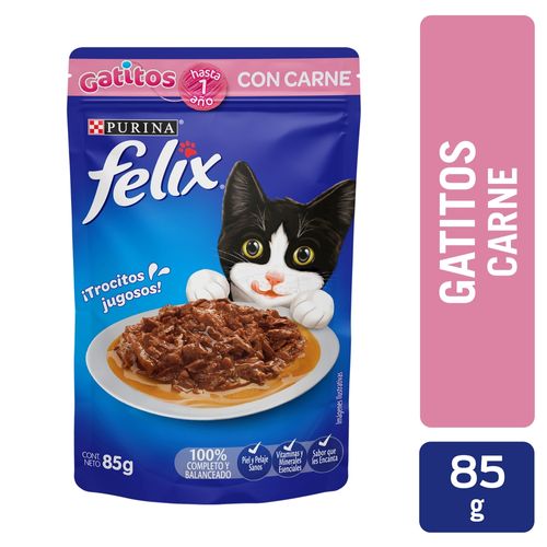 Alimento Húmedo Gatito Purina Felix Carne -85 g