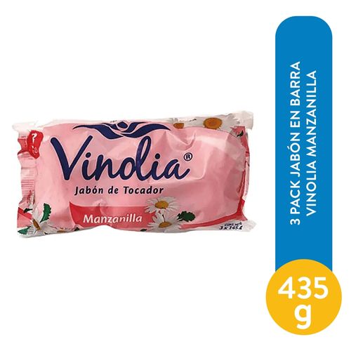 3 Pack Jabón En Barra Vinolia Manzanilla - 435 g