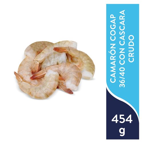 Camaron Cogap 36/40 Con Cascara Crudo - Precio Indicado Por Libra (454 g)