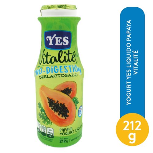 Yogurt Yes Liquido Papaya Vitalite 212 ml