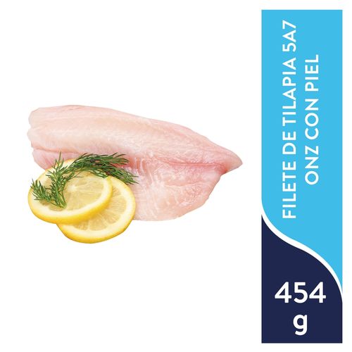 Filete De Tilapia 5A7 Onz Con Piel - Precio Indicado Por Libra (454 g)