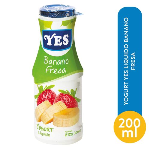 Yogurt Yes Liquido Banano Fresa - 200 ml