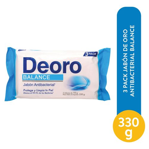 3 Pack Jabón De Oro Antibacterial Balance - 330 g