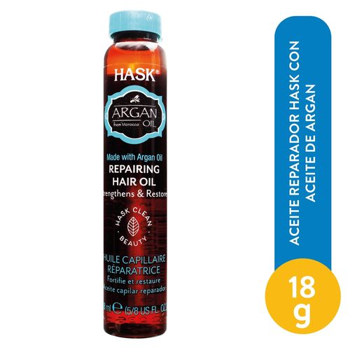 Aceite Reparador Hask Con Aceite De Argan - 18 g