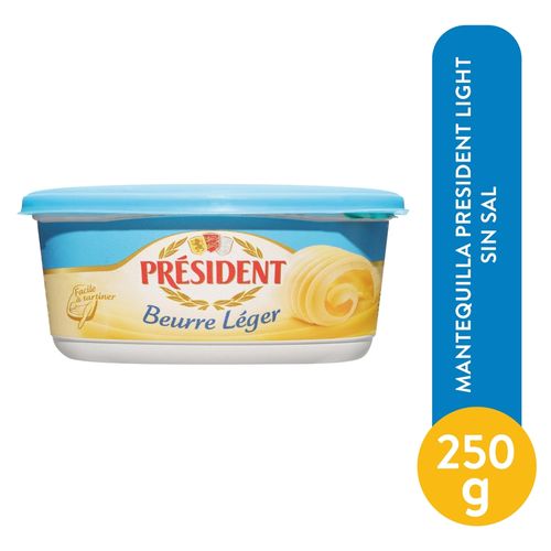 Mantequilla President Ligh Sin Sal - 250 g