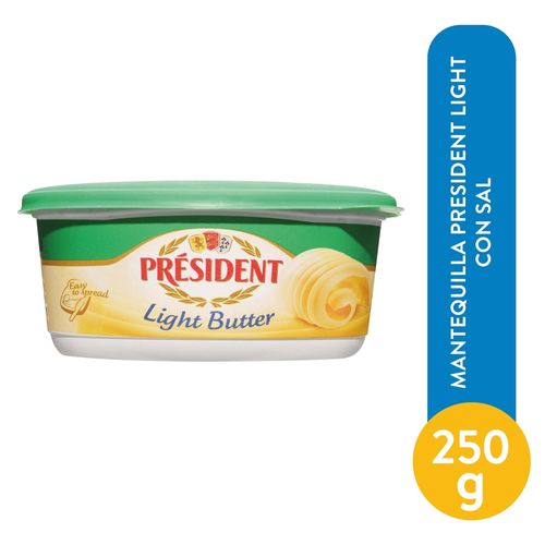 Mantequilla President Ligh Con Sal - 250 g