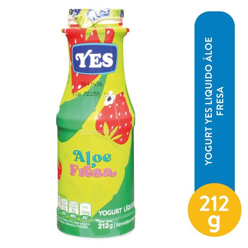 Yogurt Yes Liquido Aloe Fresa 212 g