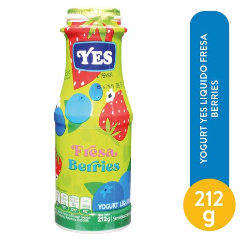 Yogurt Yes Liquido Fresa Berries 212 g