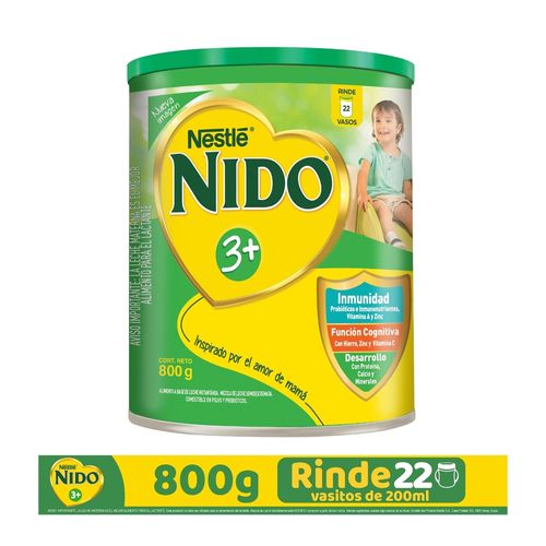 Nestlé® Nido® 3+ Desarrollo® Alimento Lácteo A Base De Leche Instantánea Lata 800 g