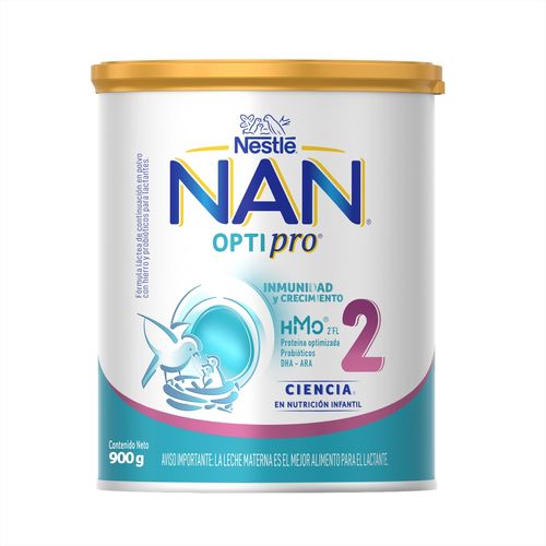 Fórmula Láctea Nan® Optipro® 2 Lata, Proteína Optimizada, Probióticos Y Dha- Ara - 900 g
