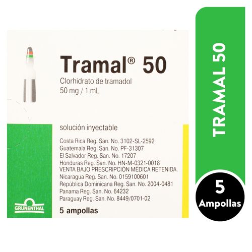 S-Tramal 50Mg 5 Ampollas Inyectables