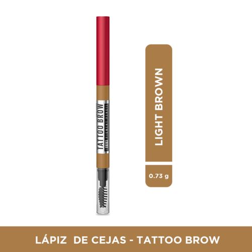 Lapíz Para Cejas Maybelline Tatto Brow 36Hr Light Brown - 0.73g