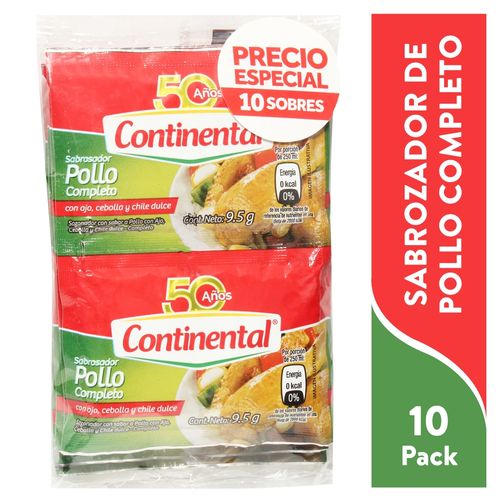 10pack Cons Continental Pollo Compl 95 g