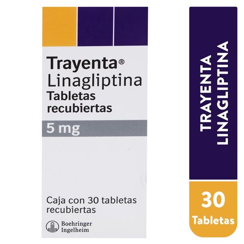 Trayenta 5 mg caja 30 comprimidos - Precio indicado por caja