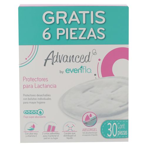 Pads De Lactancia Evenflo Advanced - 30unidades