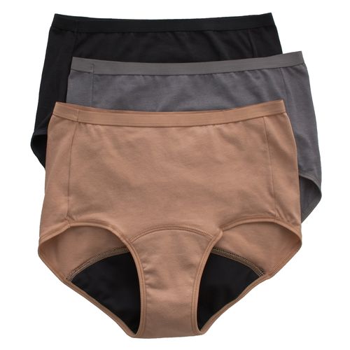 Panty Hanes, para mujer, de periodo flujo Moderado, 3 pack surtido -Talla 9