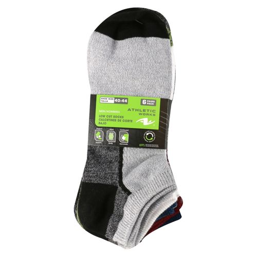 6P Calcetn Cort Athletic Works Blco 176