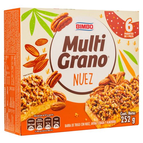 Barra Bimbo Multigrano Nuez 204 g